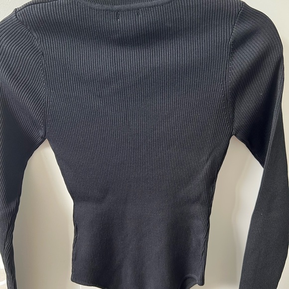 Princess Polly Azalea Black Ribbed Bodysuit Black NWT - Picture 3 of 5